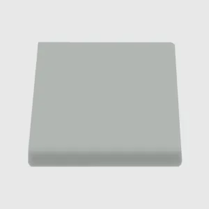 Single Bullnose Spur Gray Matte Tile 6"x6"