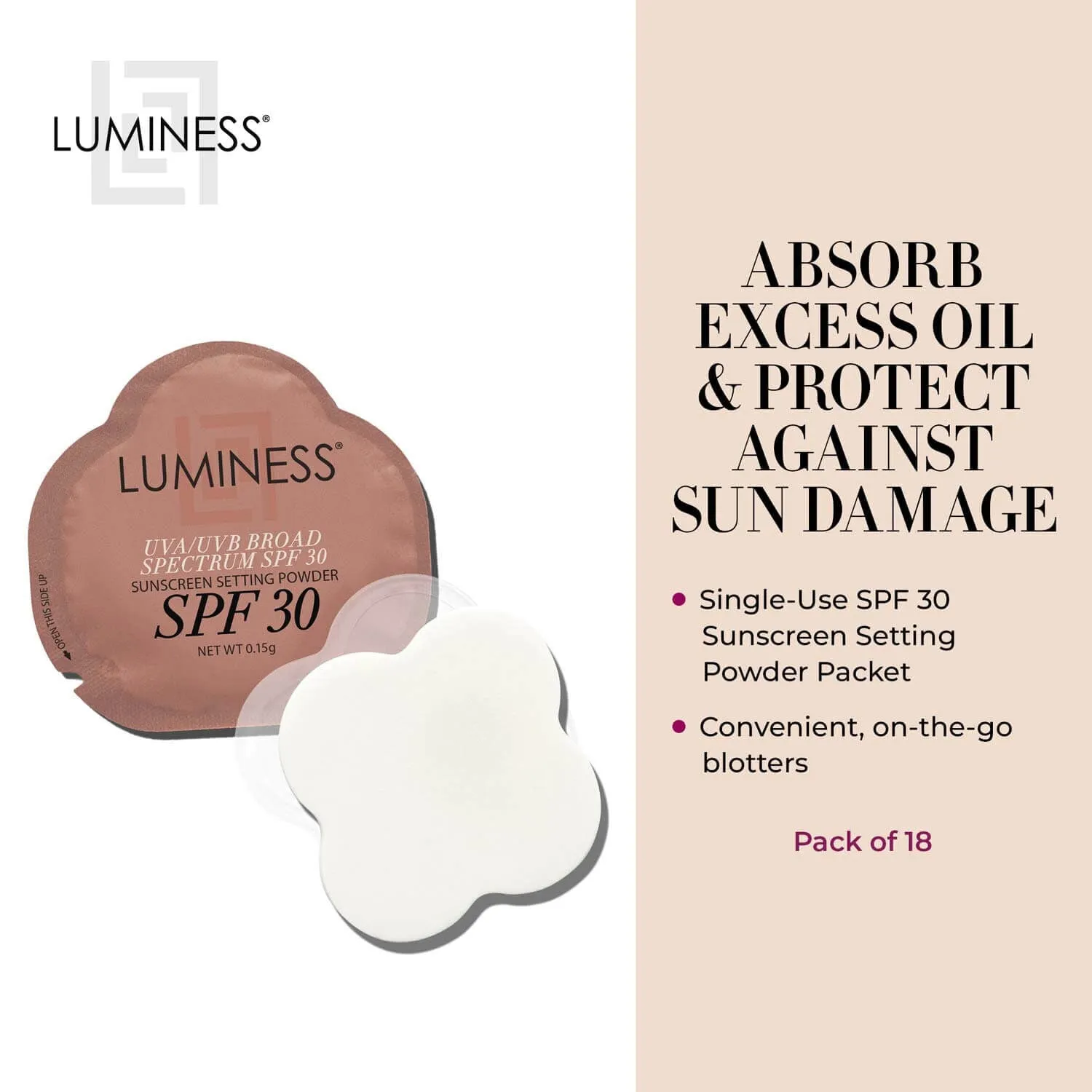 SPF 30 Sunscreen Setting Powder - 18 pack