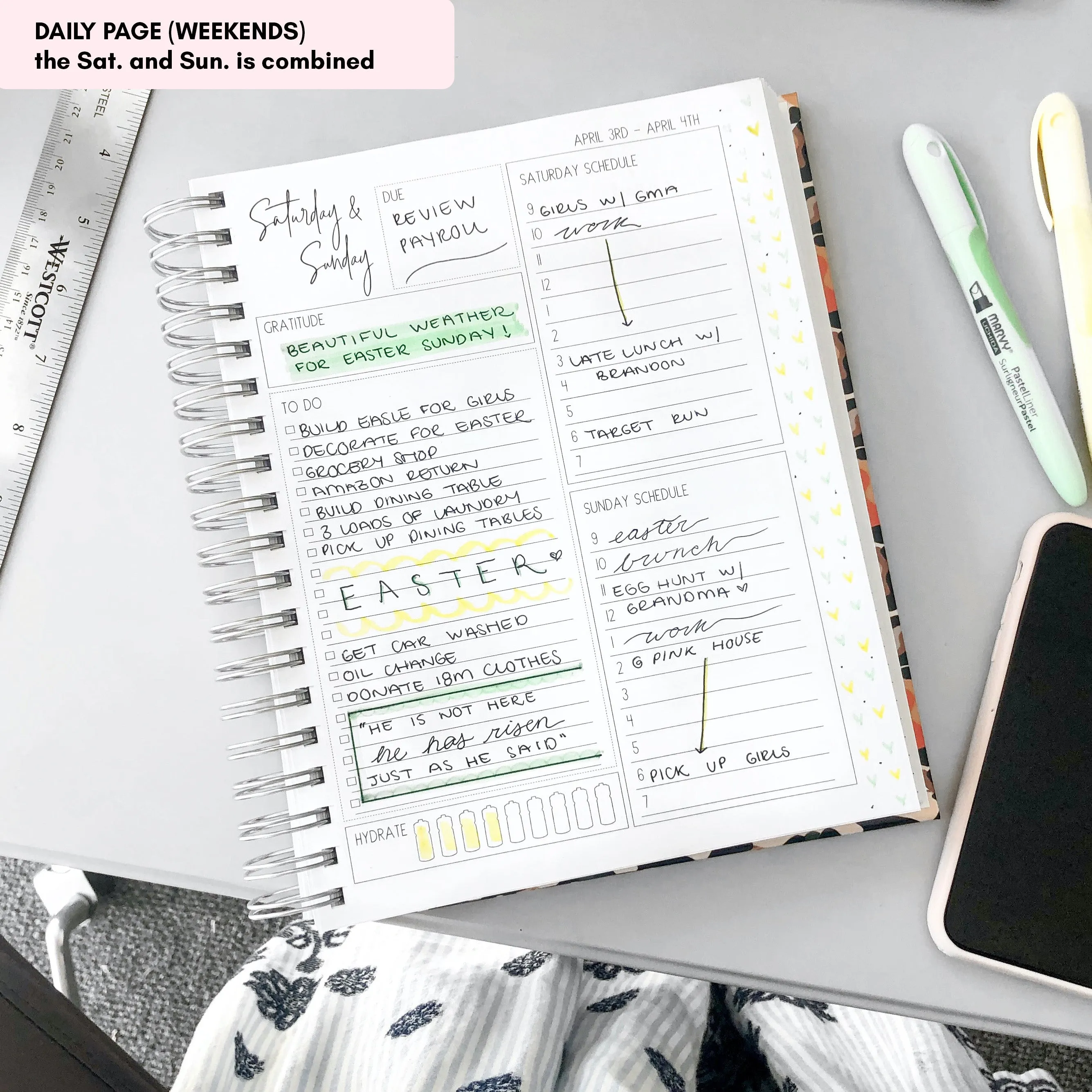 Spring Breeze | All-In-One Planner (Daily, Weekly & Monthly)