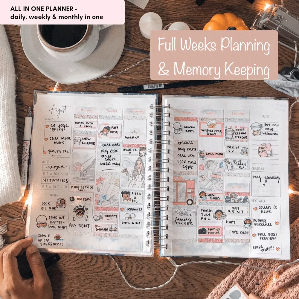Spring Breeze | All-In-One Planner (Daily, Weekly & Monthly)