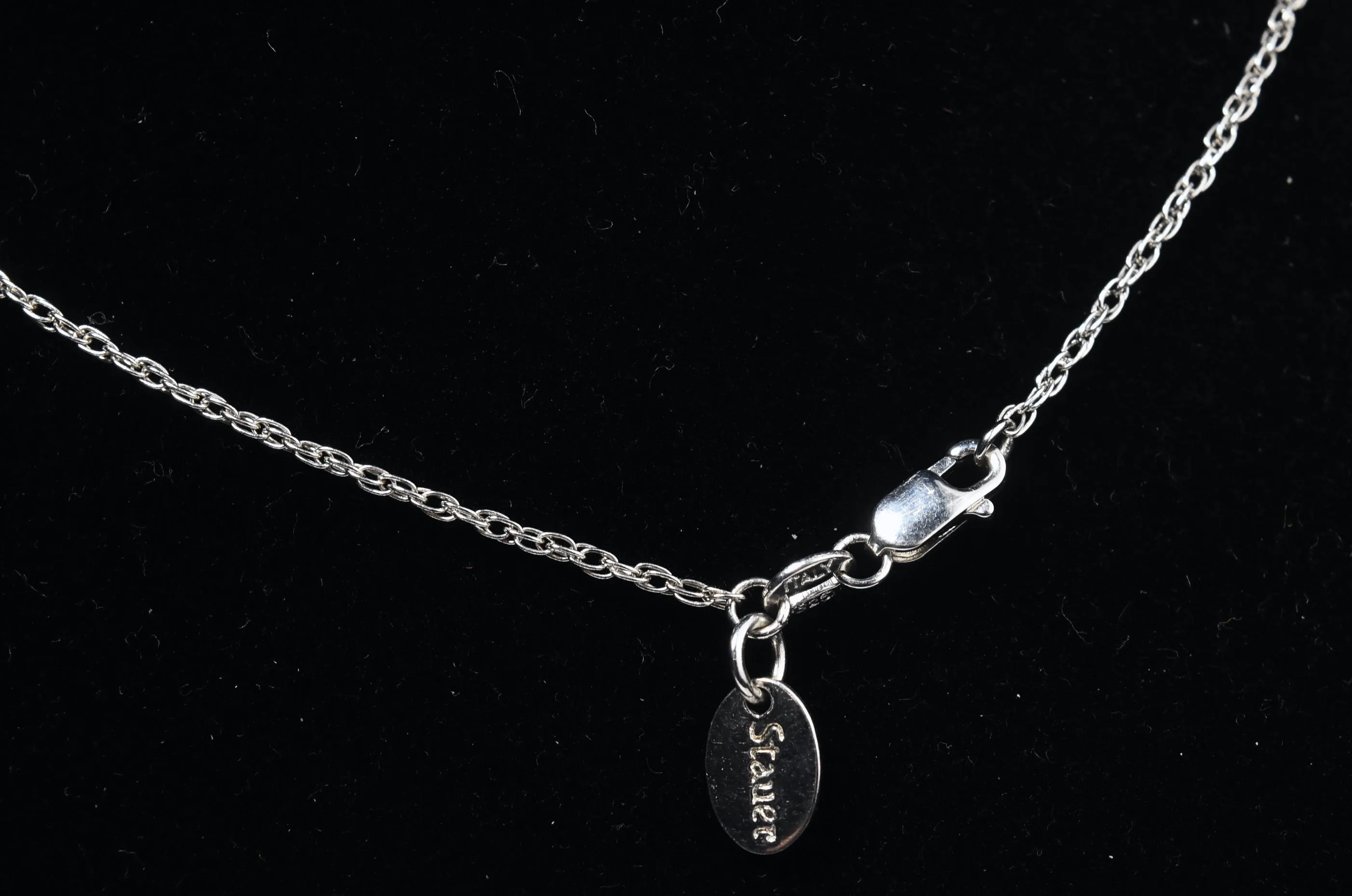 Sterling Silver Cubic Zirconia Pendant on Sterling Silver Chain Necklace - 18"