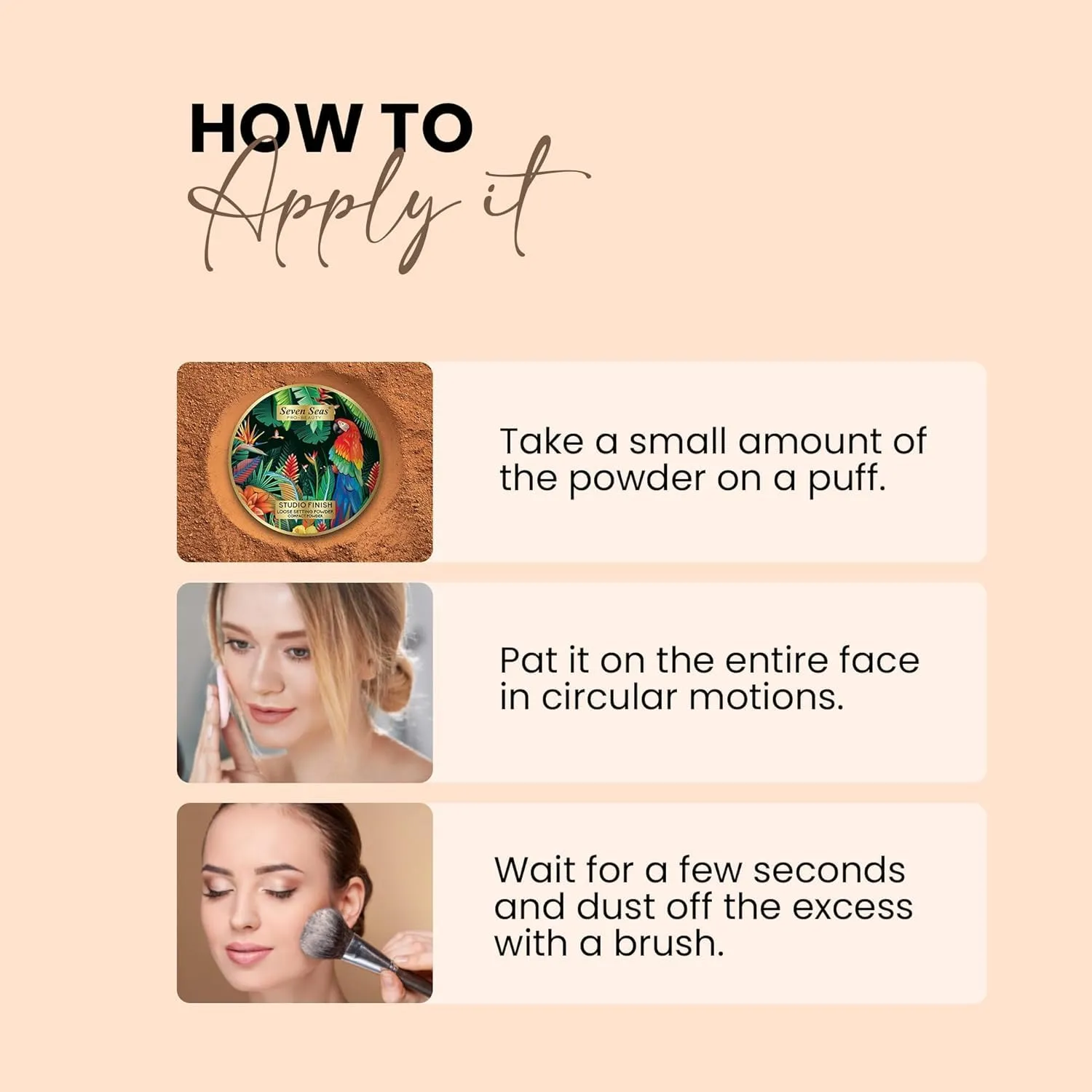 Studio Finish Loose Setting Powder, Matte Finish, Weightless Consistency, Non Sticky, Excellent Payoff | Loose Powder for Women (01, 36.4G)
