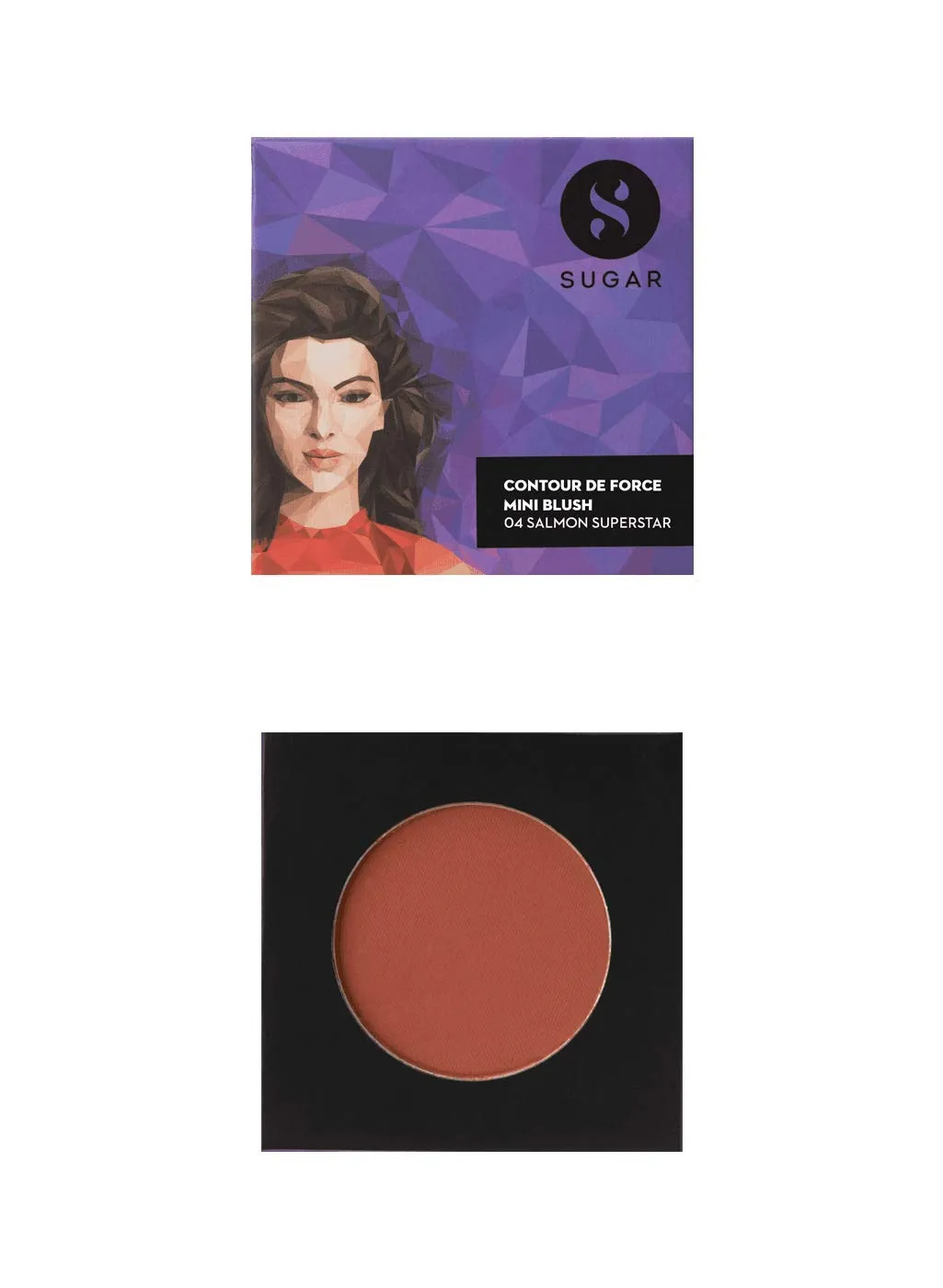 SUGAR Cosmetics Contour De Force Mini Blush - 04 Salmon Superstar (Warm Peach) Longlasting Formula, Lightweight