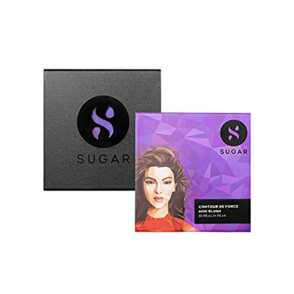 Sugar Cosmetics Contour De Force Mini Blush01 Peach Peak (Soft Peach Pink) Longlasting formula, Lightweight