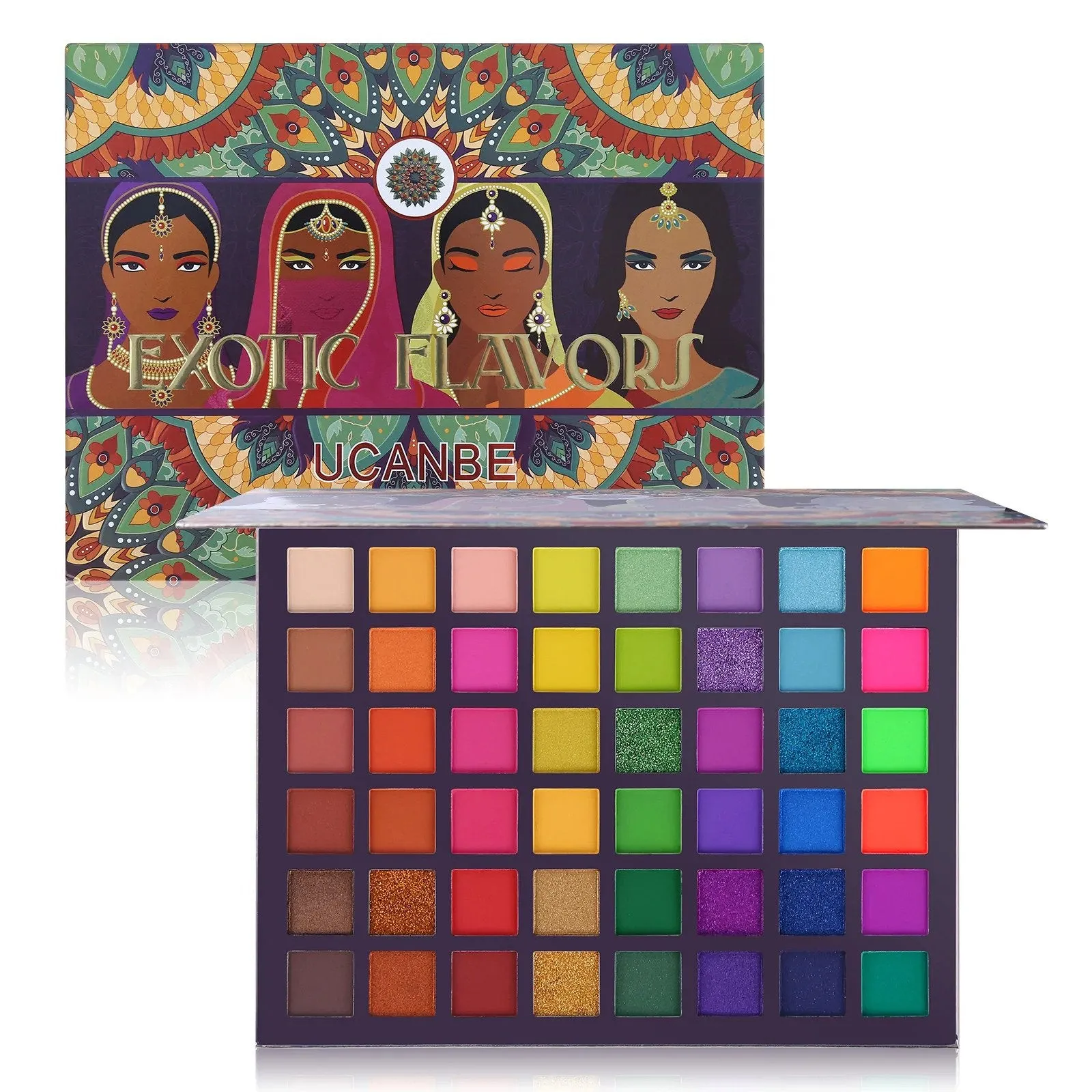 Ucanbe Exotic 48 Colors Eyeshadow Palette