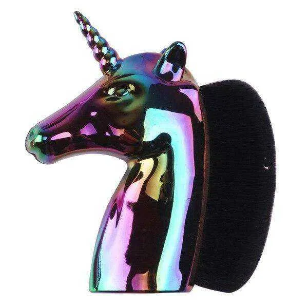 Unique Unicorn Rainbow Synthetic Hair Powder Blush Aesthetic Makeup Brushes