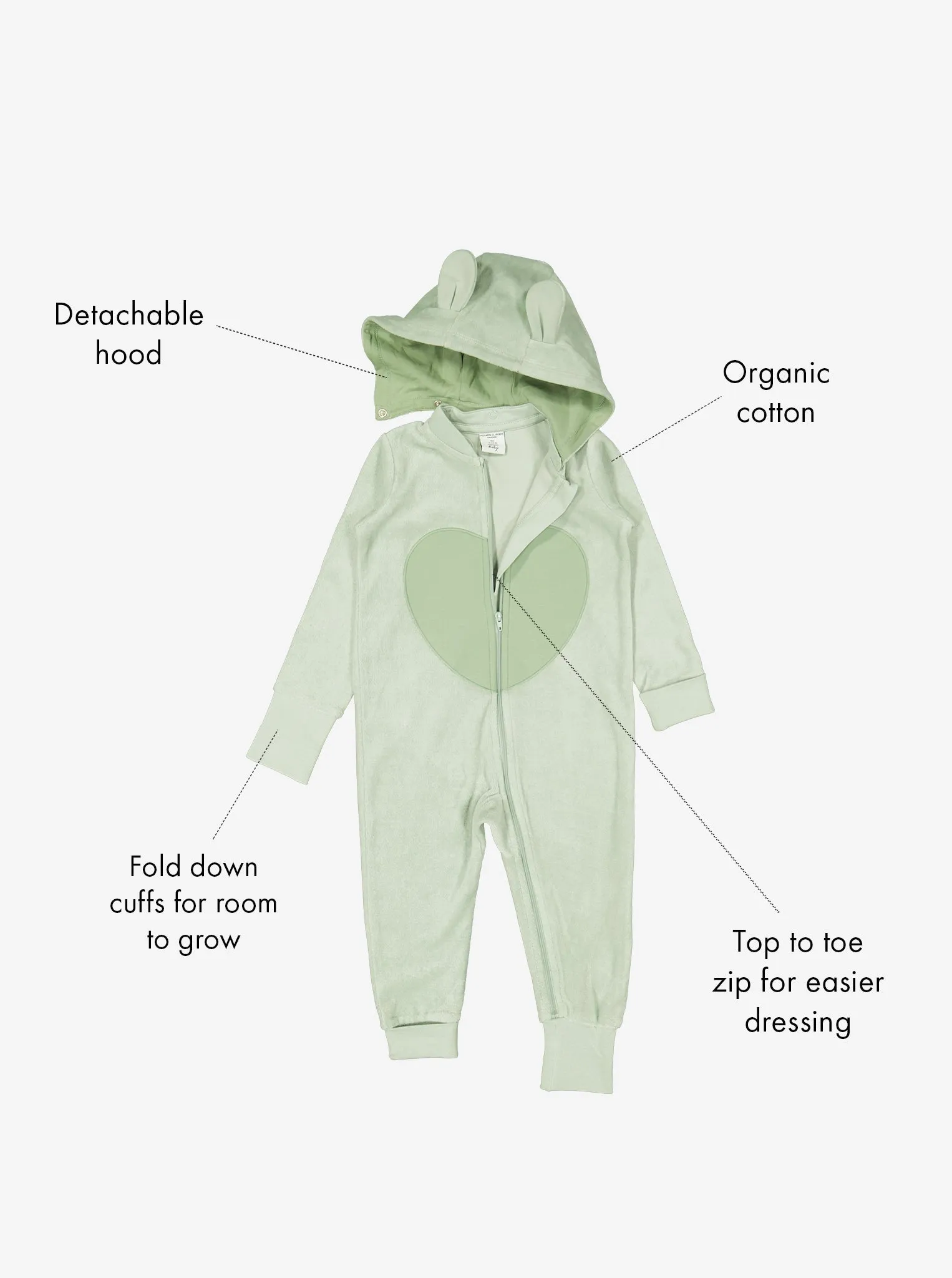 Velour Heart All-in-one