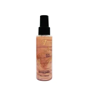W7 Ready, Set & Glow Illuminating Setting Spray - Rosé Gold