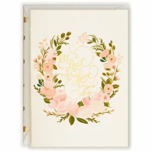Wedding Card At Last my Love has come Along with gold foil
