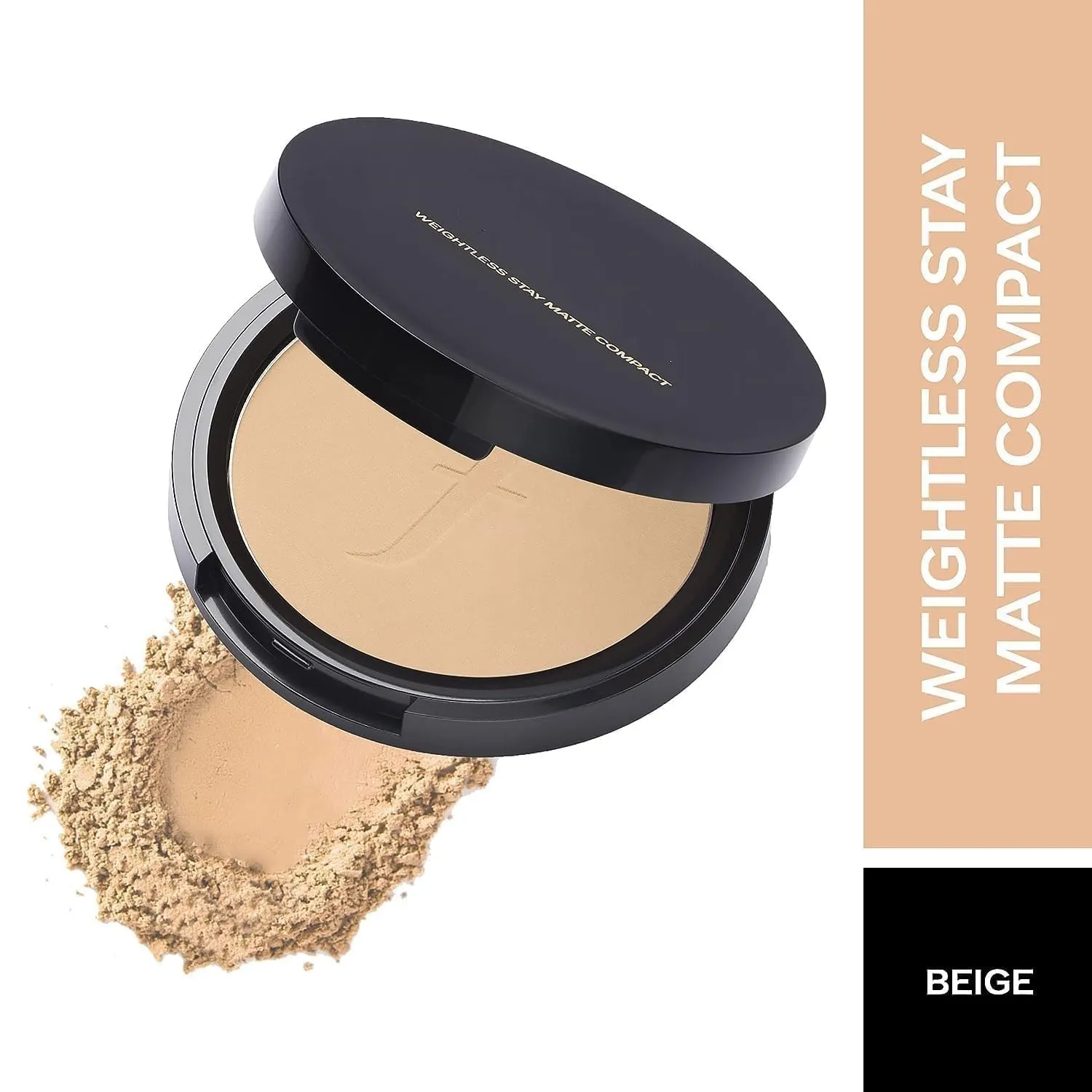 Weightless Stay Matte Finish Compact Powder - Beige, 9 g | Non Oily Matte Look | Evens Out Complexion | Hides Imperfections | Blends Effortlessly | Pressed Powder For All Skin Types