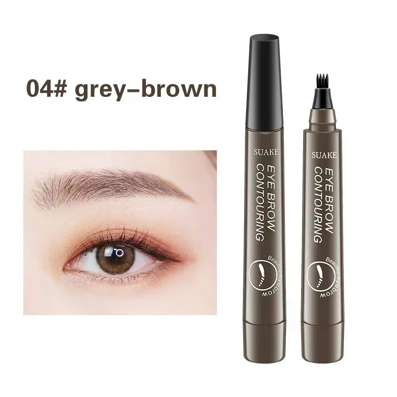 Yeknu 4 Point Eyebrow Pencil Maquillajes Para Mujer Waterproof Liquid Eyebrow Pen Makeup Long Lasting Cosmetic Microblade Brow Pencil