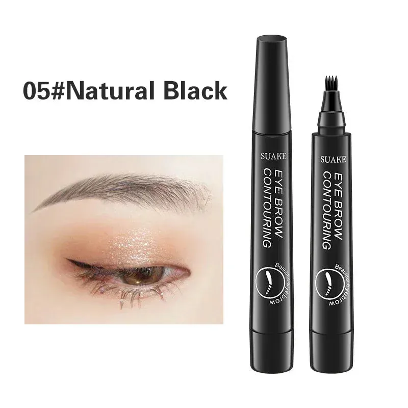 Yeknu 4 Point Eyebrow Pencil Maquillajes Para Mujer Waterproof Liquid Eyebrow Pen Makeup Long Lasting Cosmetic Microblade Brow Pencil