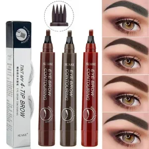 Yeknu 4 Point Eyebrow Pencil Maquillajes Para Mujer Waterproof Liquid Eyebrow Pen Makeup Long Lasting Cosmetic Microblade Brow Pencil