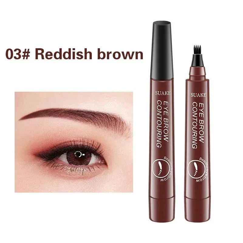 Yeknu 4 Point Eyebrow Pencil Maquillajes Para Mujer Waterproof Liquid Eyebrow Pen Makeup Long Lasting Cosmetic Microblade Brow Pencil
