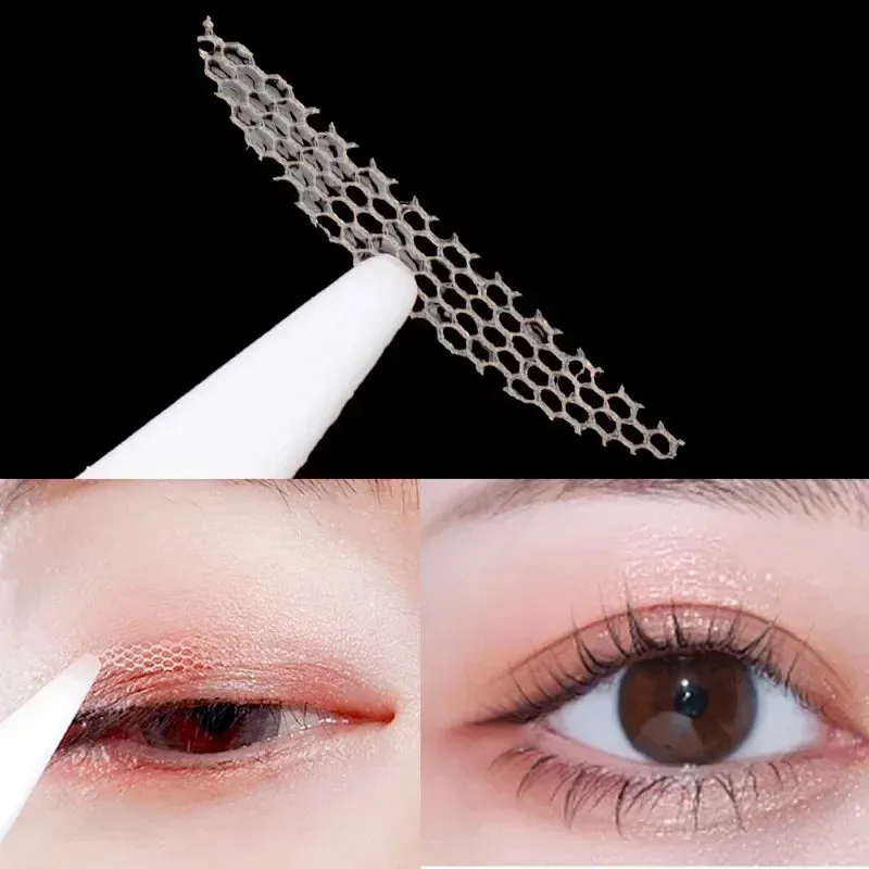 Yeknu Lace Mesh Invisible Double Eyelid Tape Sticker 360/600PCS Self Adhesive Eyelid Tape Stickers S/L Makeup Beige Eyelid Lift Tools