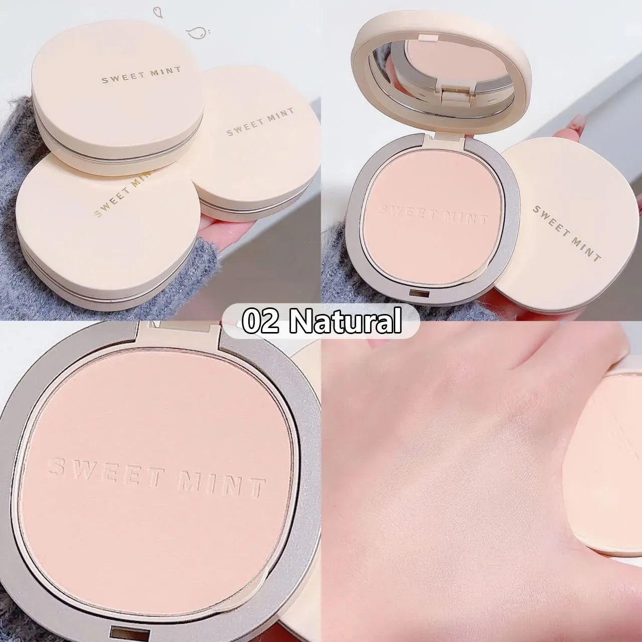 Yeknu Pressed Powder Transparent White Brighten Oil Control Waterproof Concealer Lasting Natural Face Makeup Setting Powder Cosmetic