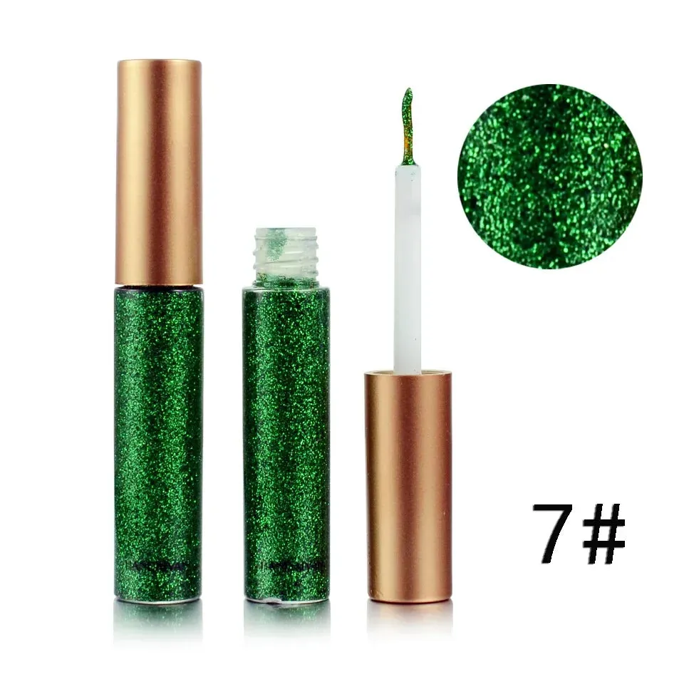 ZUOFILY 10 Colors White Gold Glitter Eyeshadow – Sparkle and Shine with Waterproof Liquid Eyeliner