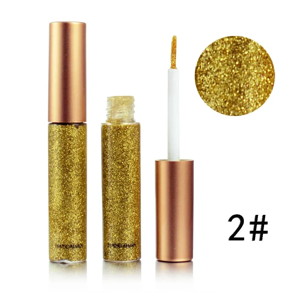 ZUOFILY 10 Colors White Gold Glitter Eyeshadow – Sparkle and Shine with Waterproof Liquid Eyeliner