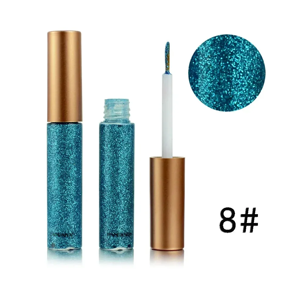 ZUOFILY 10 Colors White Gold Glitter Eyeshadow – Sparkle and Shine with Waterproof Liquid Eyeliner