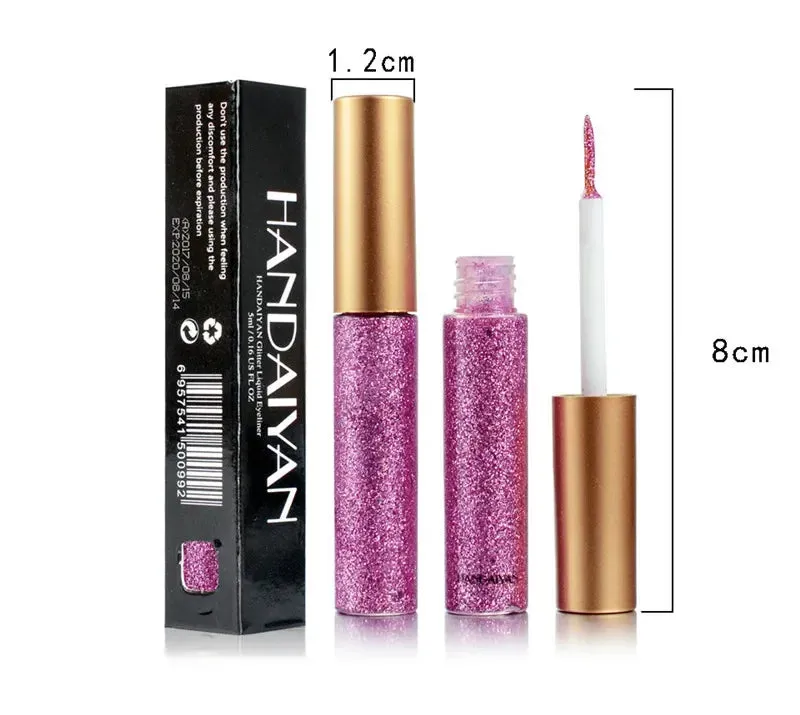 ZUOFILY 10 Colors White Gold Glitter Eyeshadow – Sparkle and Shine with Waterproof Liquid Eyeliner